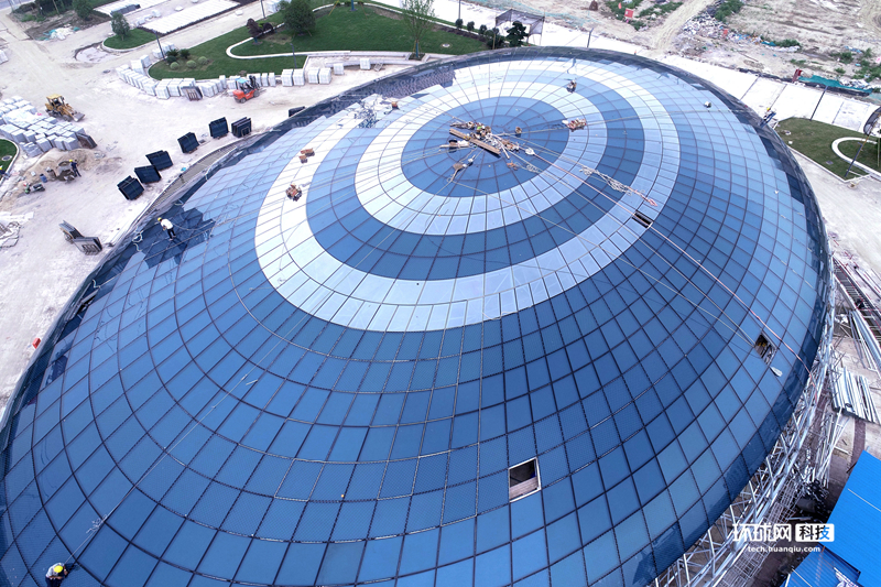 Science and Technology Service Center with steel space frame dome skylight roof in Hai 'an Robot and Intelligent Manufacturing Industrial Park   (2)